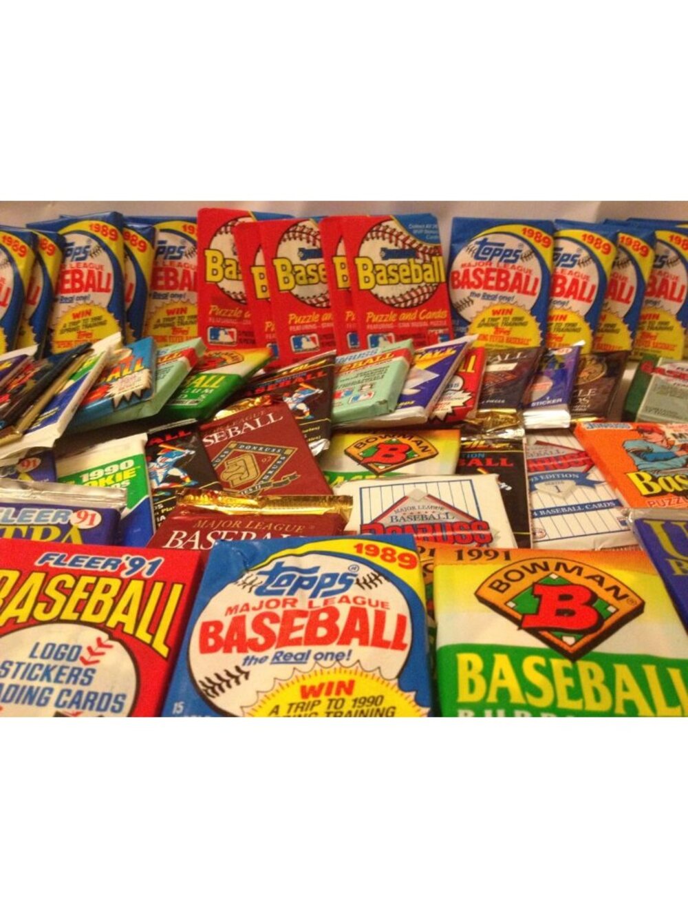 100 Vintage Baseball Cards in Sealed Wax Packs - Ideal for New Collectors & Fans